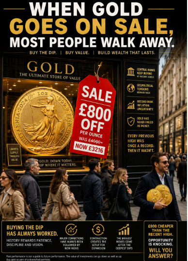 Gold Is £800 Cheaper Than It Was Just Weeks Ago. Why Are Investors Acting Like That's Bad News?