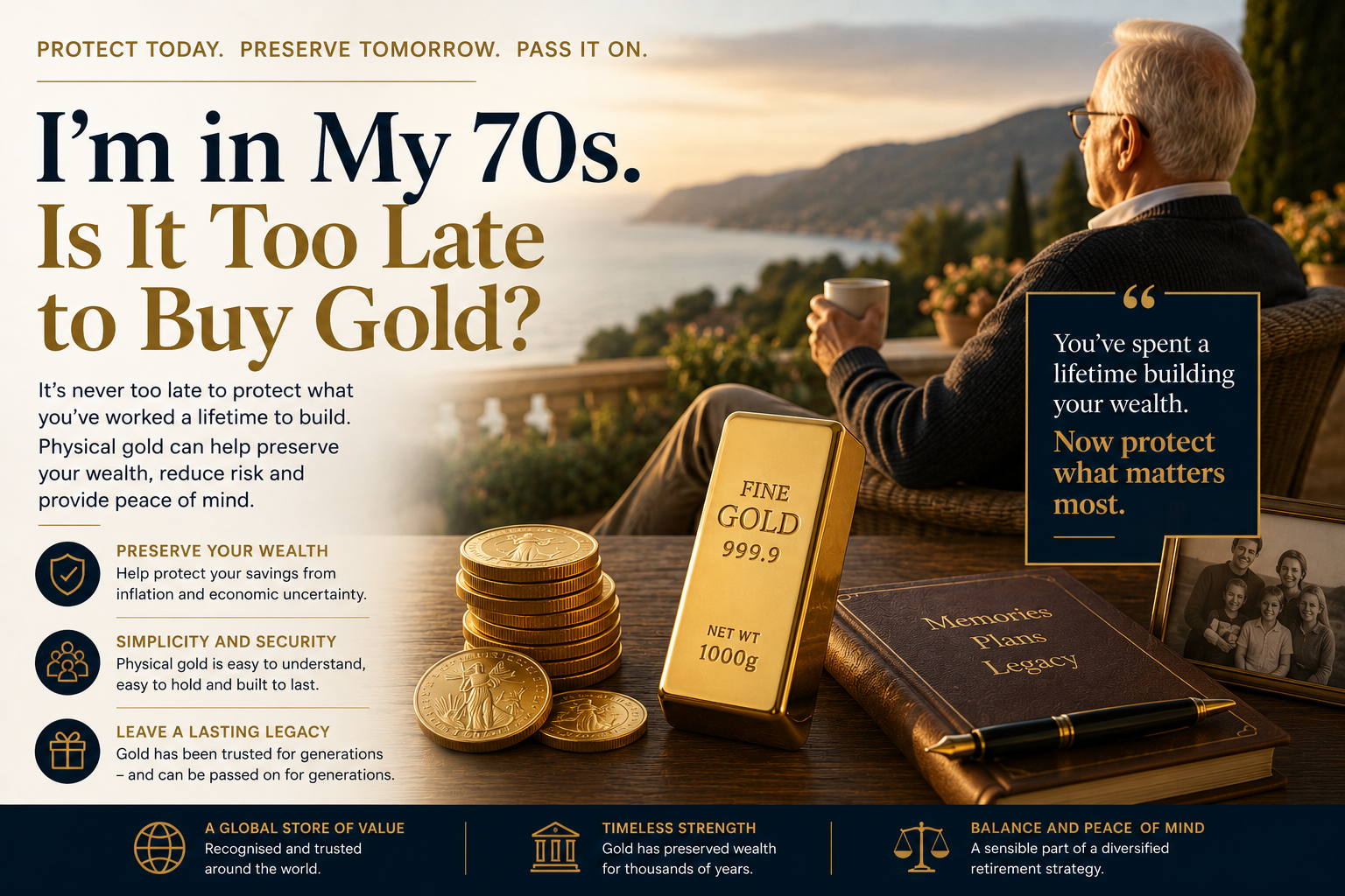 I'm in My 70s. Is It Too Late to Buy Gold?